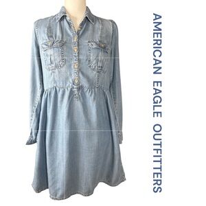 AMERICAN EAGLE OUTFITTERS Long Sleeve Mini Dress, Size S.